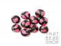 Pink Rose 11mm-12mm Round Polymer Clay Bead